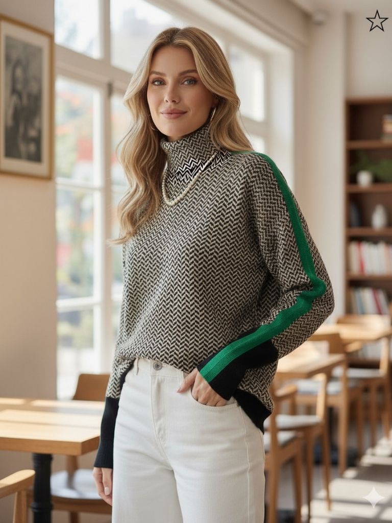 Tara | Jersey de cuello alto elegante y cómodo para mujer