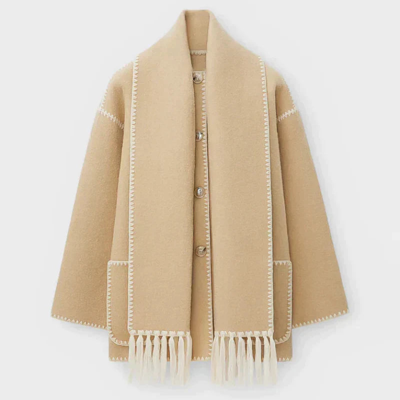 L'Aurablend | Chaqueta bufanda en mezcla de lana