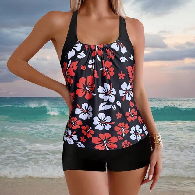 Traje de baño tankini con estilo y a la moda