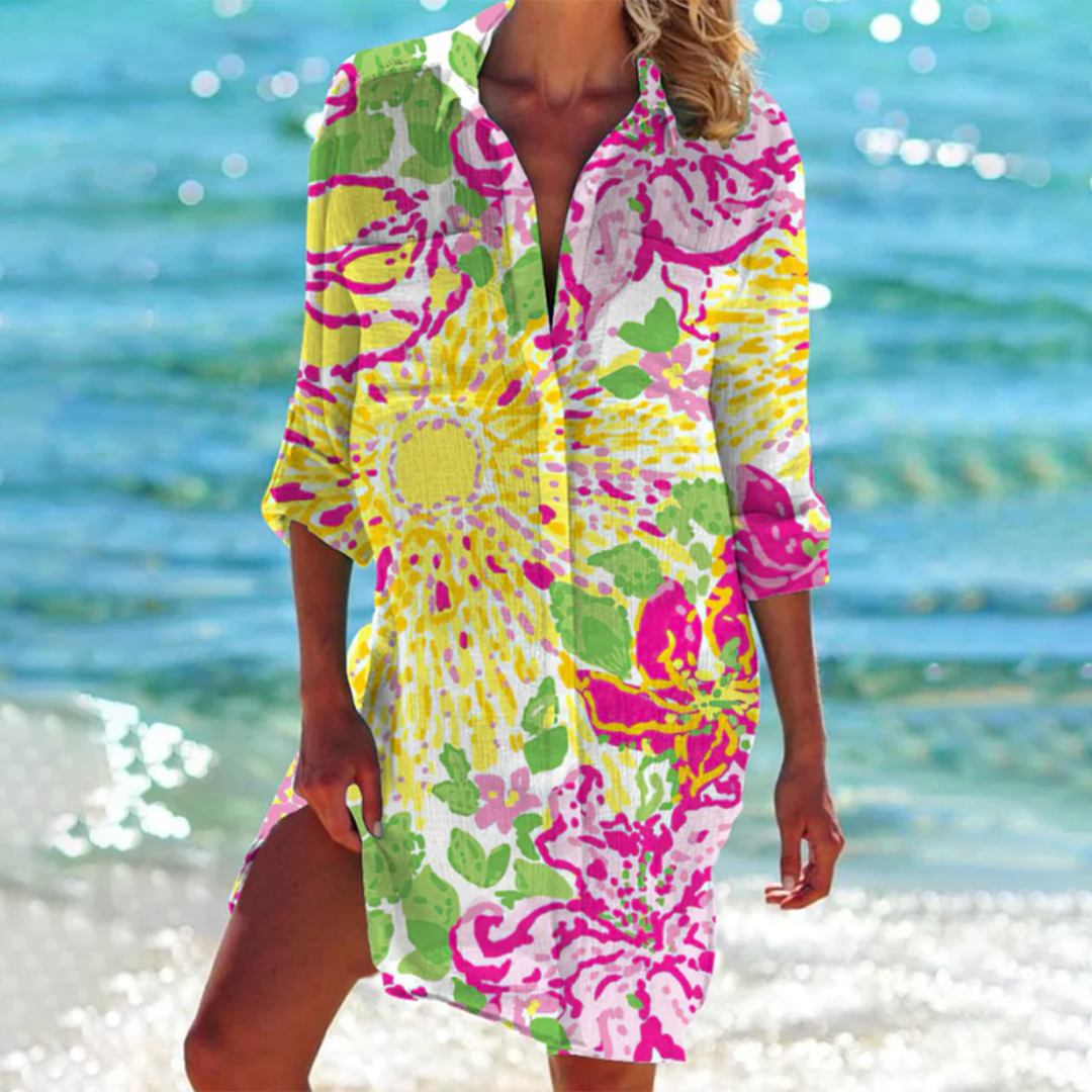 Vestido de verano ligero y colorido para días soleados