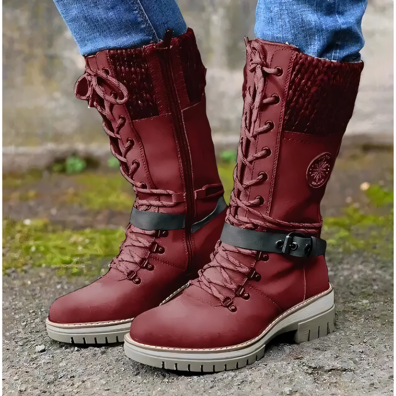 Quaisha Boots | Botas hasta la rodilla con cierre de cordones