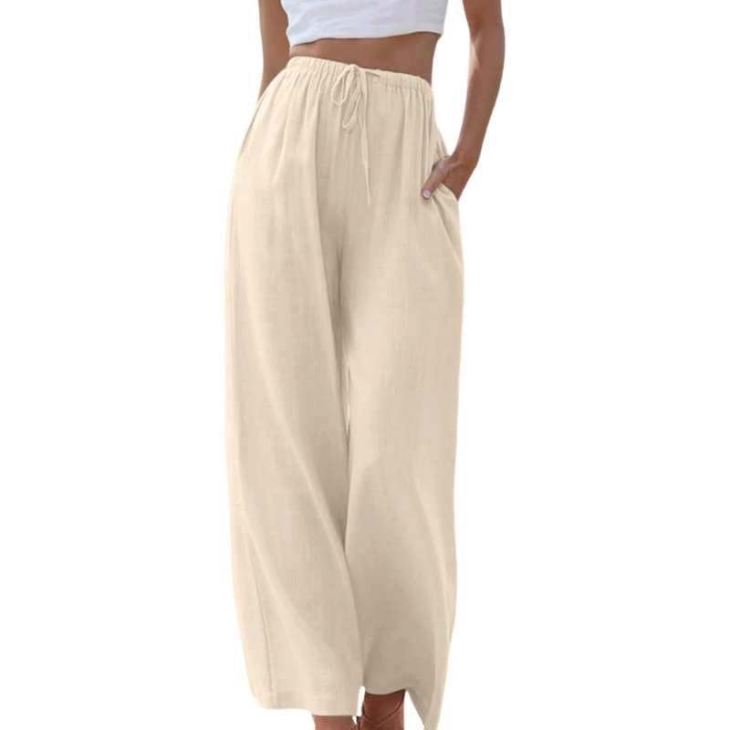 Reese - Pantalones de talle alto y pernera ancha