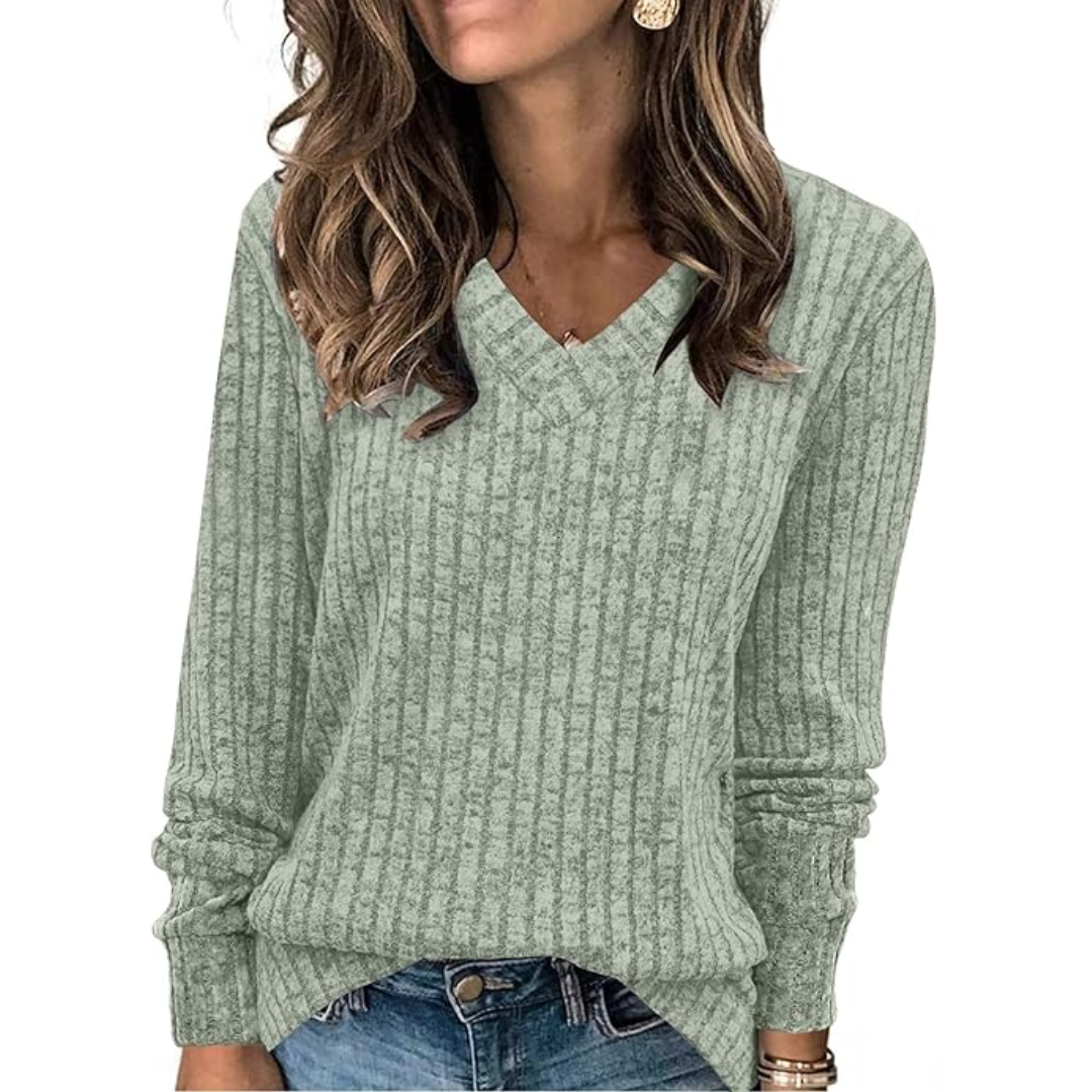 Jersey ligero con cuello en V - Amanda