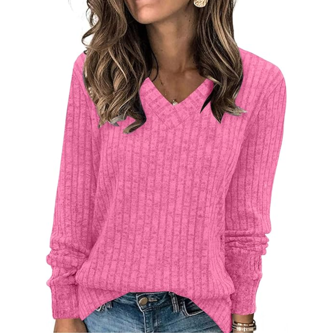Jersey ligero con cuello en V - Amanda