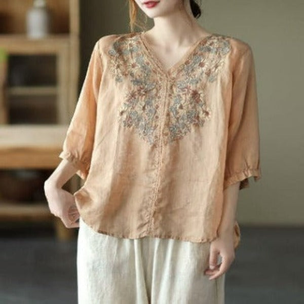 Blusa de señora bordada