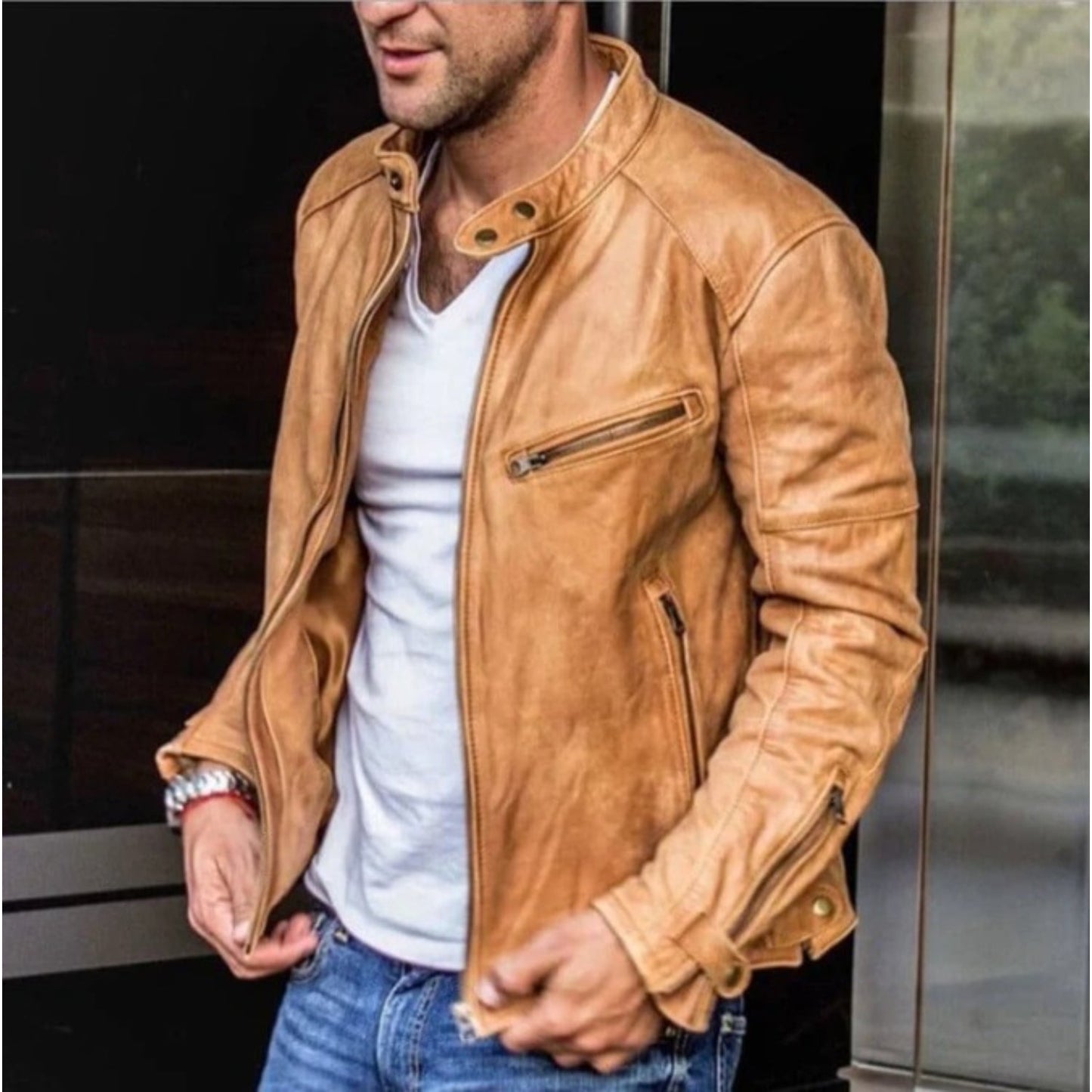 Chaqueta Erick | Chaqueta de moto de cuero para hombre