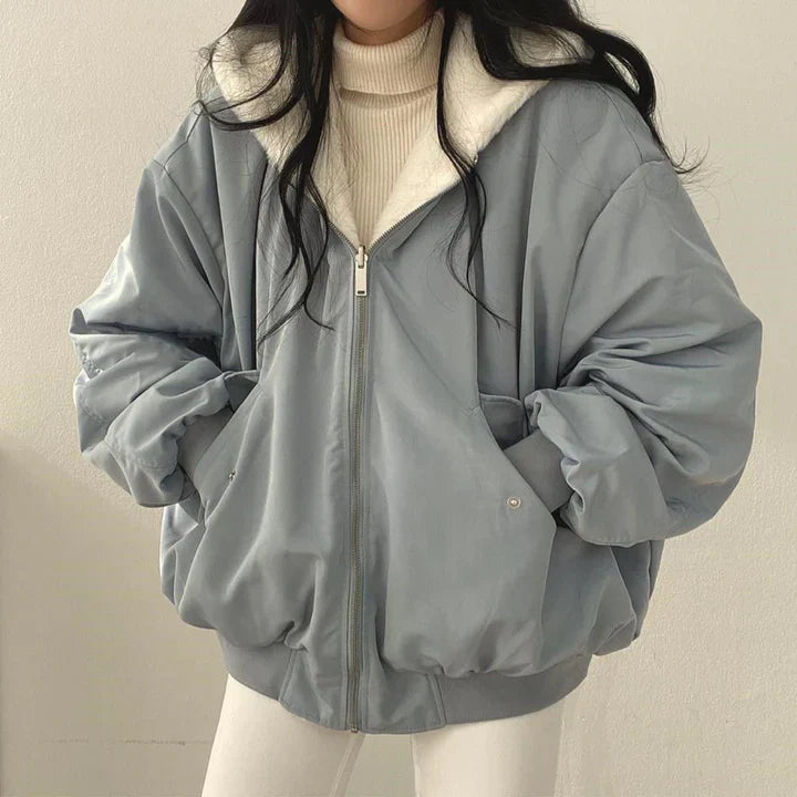 Kristin | parka gruesa con capucha y cremallera