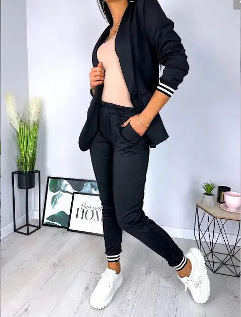 Jira - Traje de pantalón blazer de dos botones para mujer