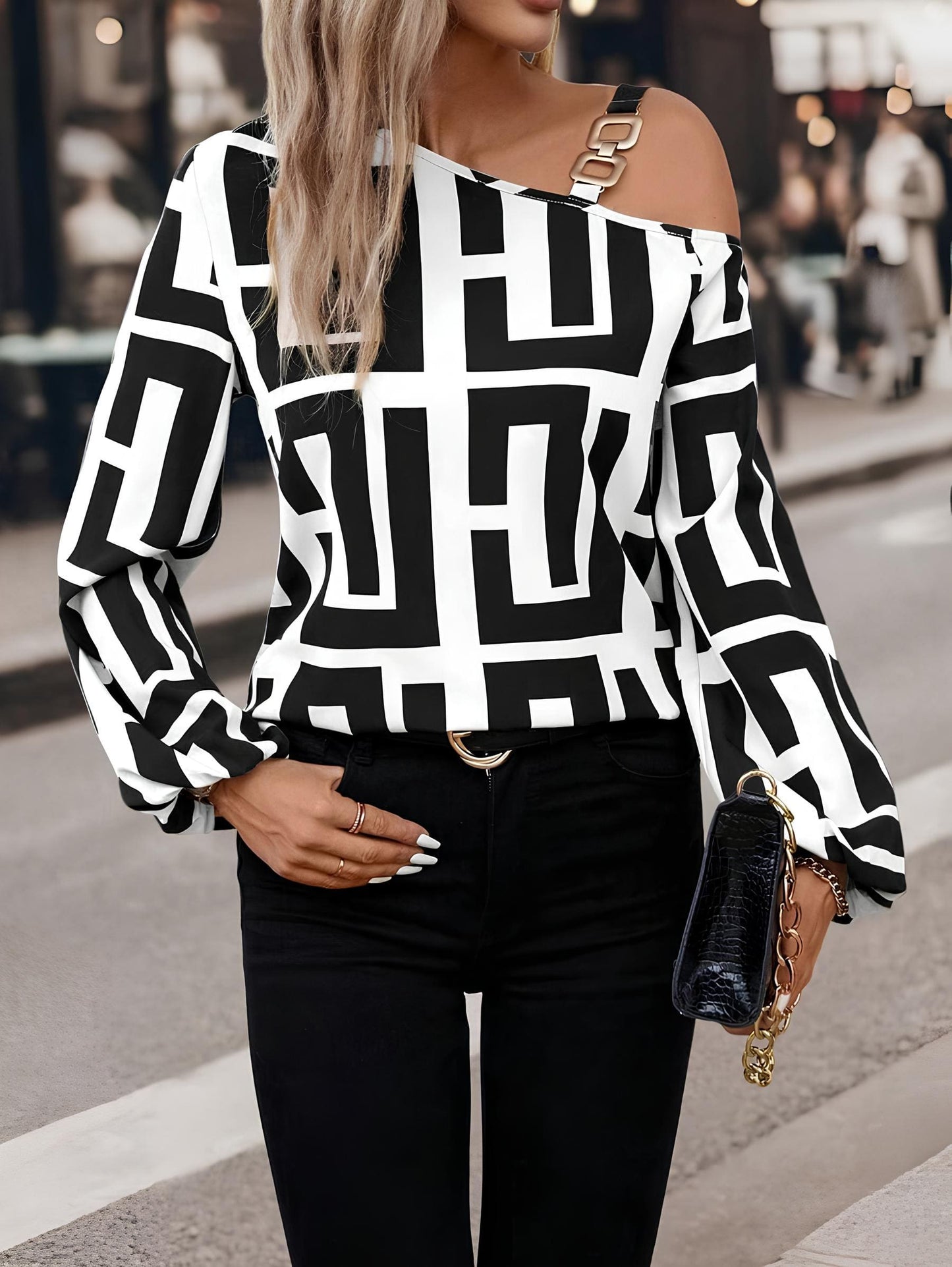 Camisa con motivos modernos Yelena