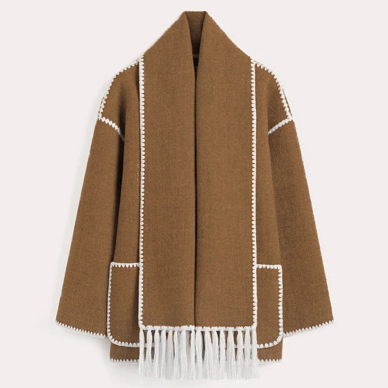Abrigo bufanda casual para mujer