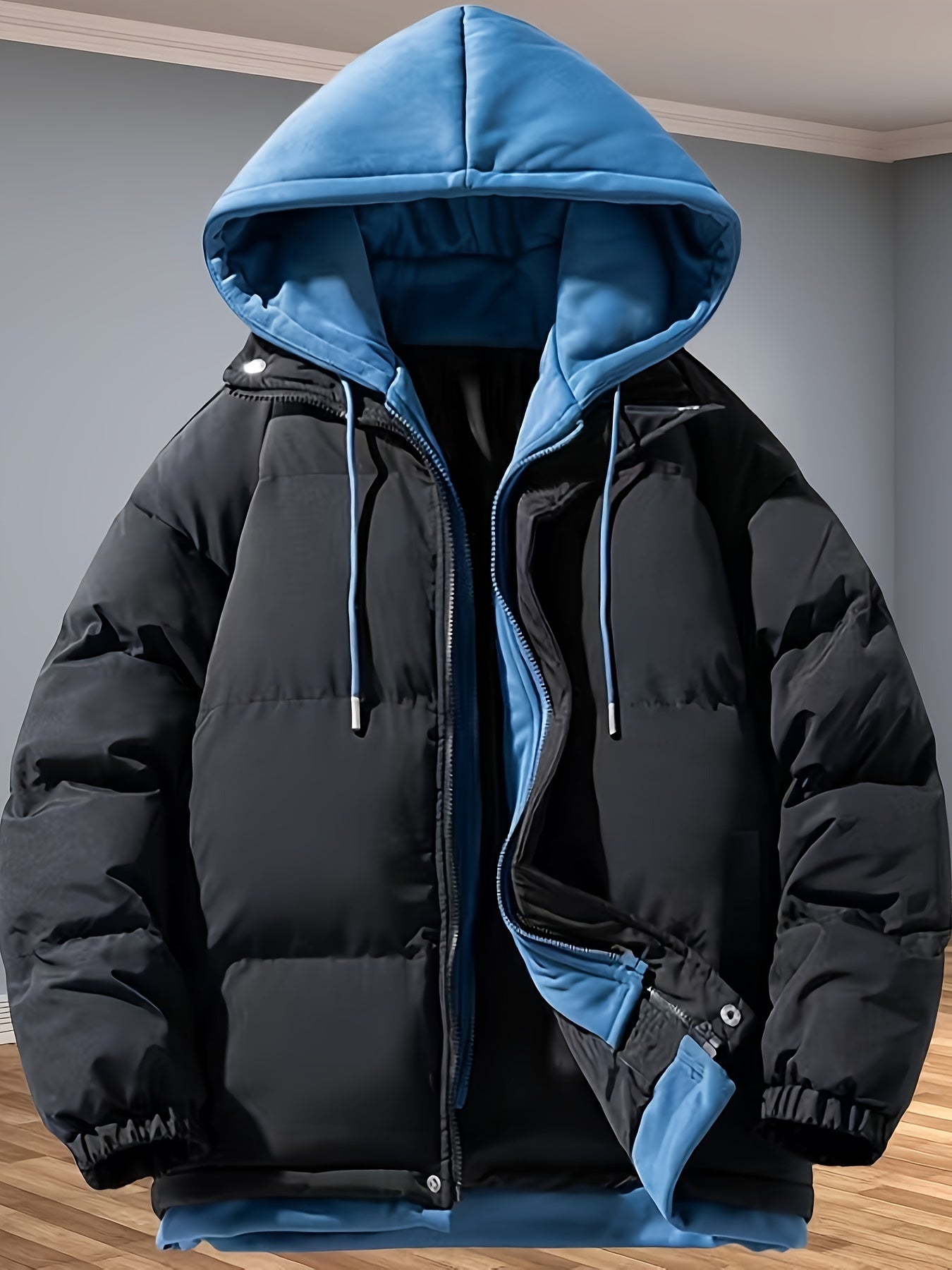 Chaqueta de invierno con cremallera gruesa y gruesa para hombre | Perfecta para actividades al aire libre