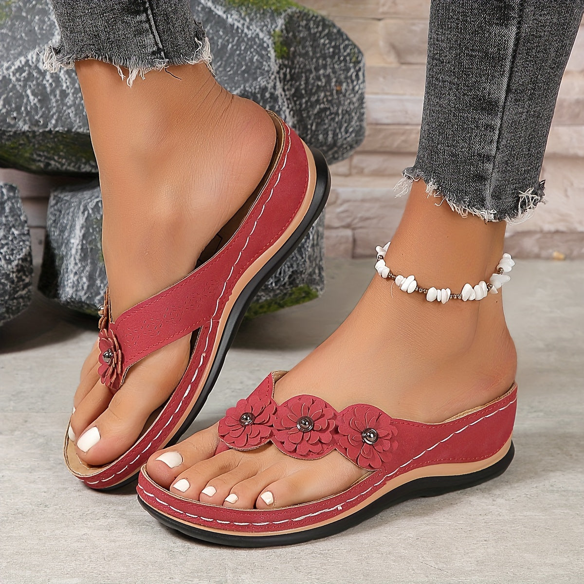Trudy® | Sandalias elegantes y cómodas con tiras florales