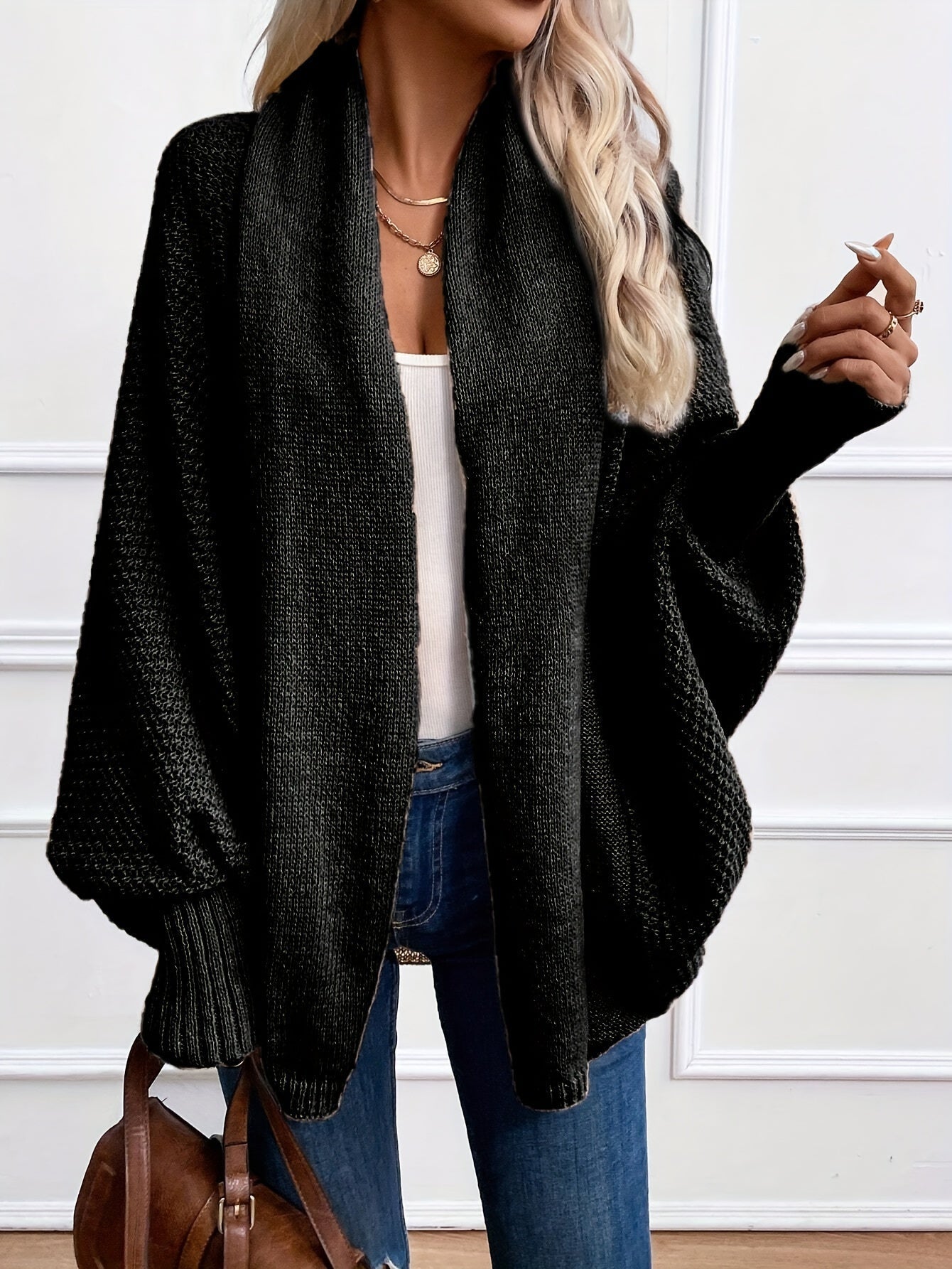 Chaqueta lisa con cuello chal Ariadne para mujer