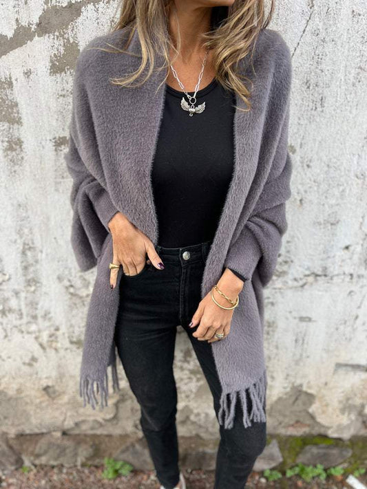 Desiree - Chaqueta larga acogedora para mujer