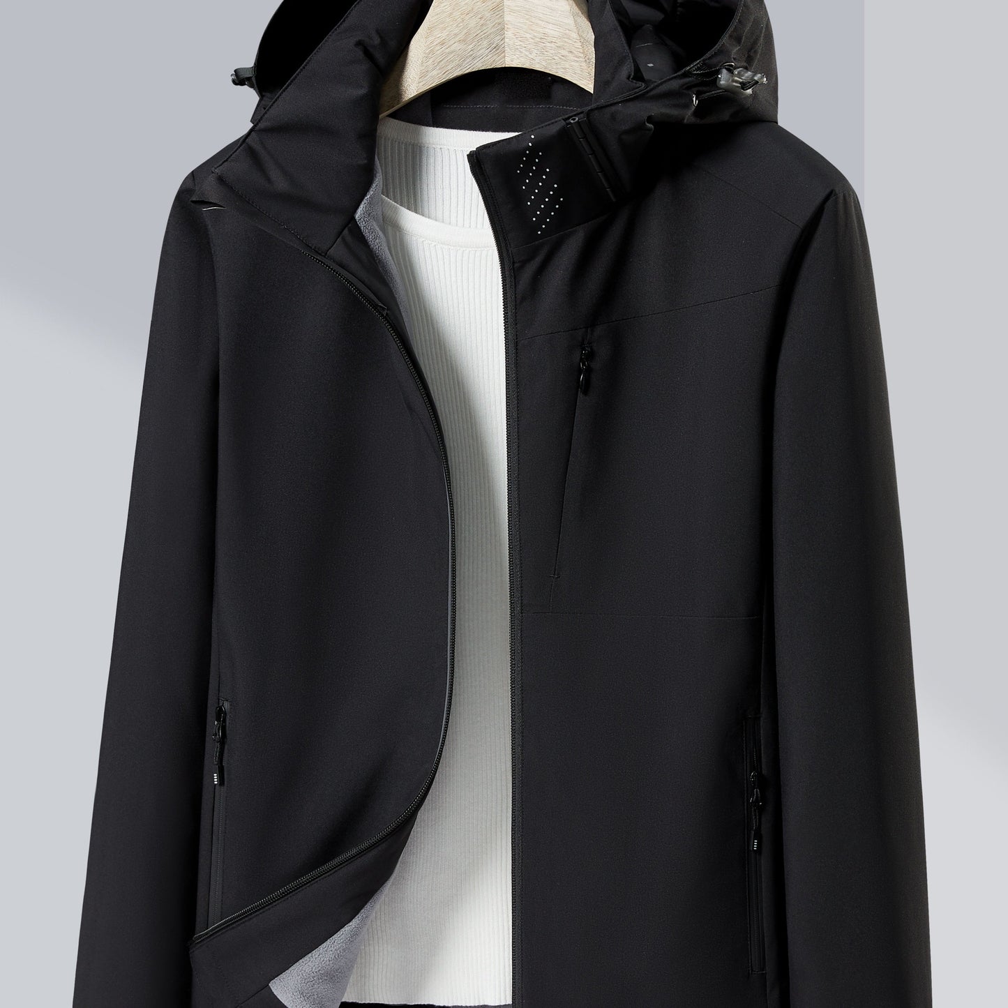 Evelien | Chaqueta outdoor cortaviento e impermeable con forro polar y capucha