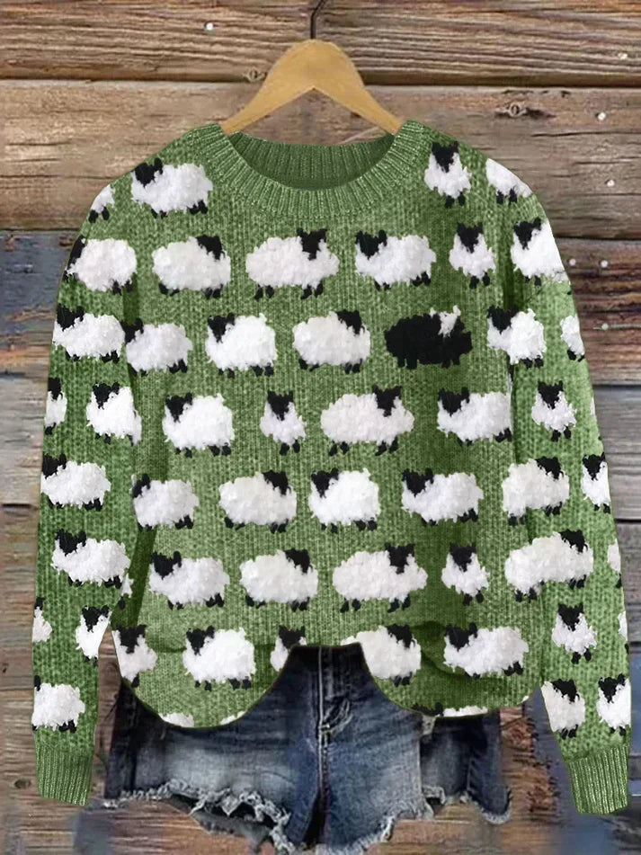 Susan | acogedor jersey vintage de punto de piel de oveja