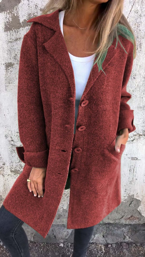 Teni™ | Abrigo largo casual elegante con prácticos bolsillos