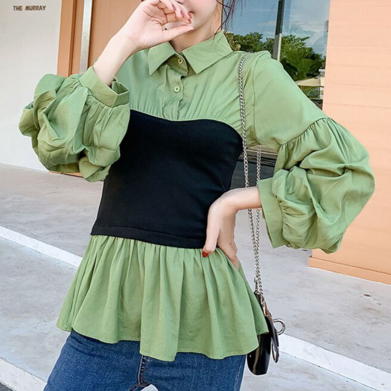 Eliza | Elegante blusa con mangas farol