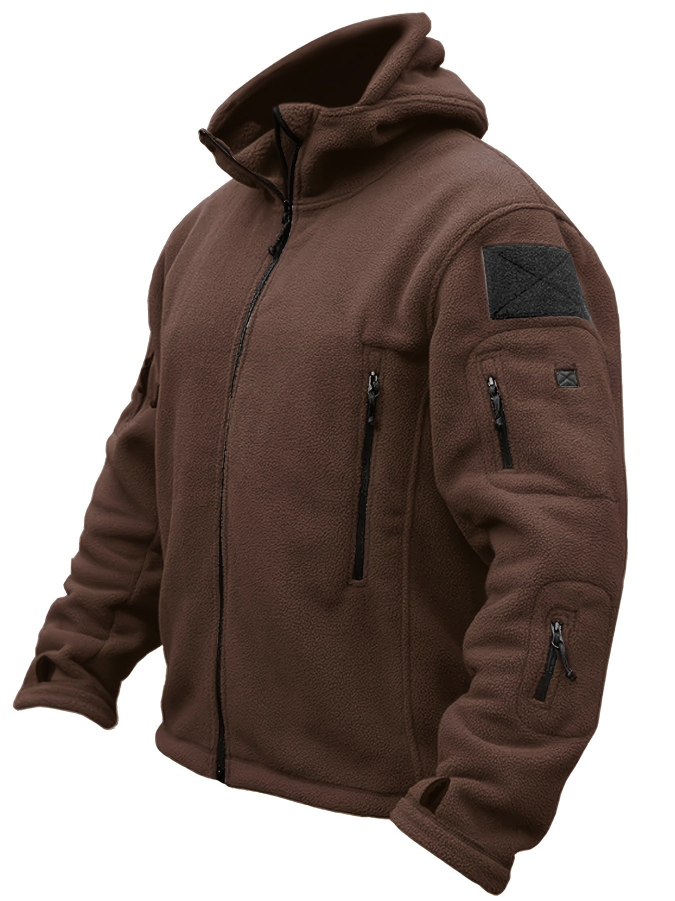 Cálida chaqueta polar cortaviento para hombre | Perfecta para actividades al aire libre