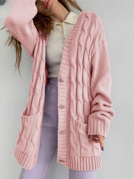 Chaqueta de punto oversize para mujer, elegante y cómoda