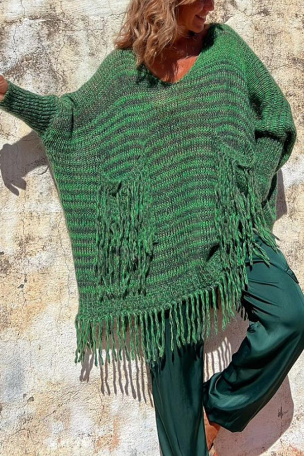 Uschi Sweater | Jersey de punto flojo con borlas