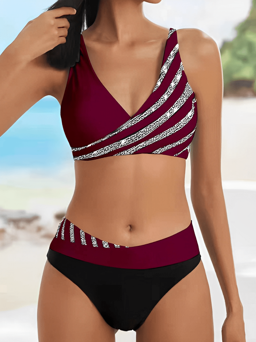 Ami - Bikini de lujo a rayas para el verano