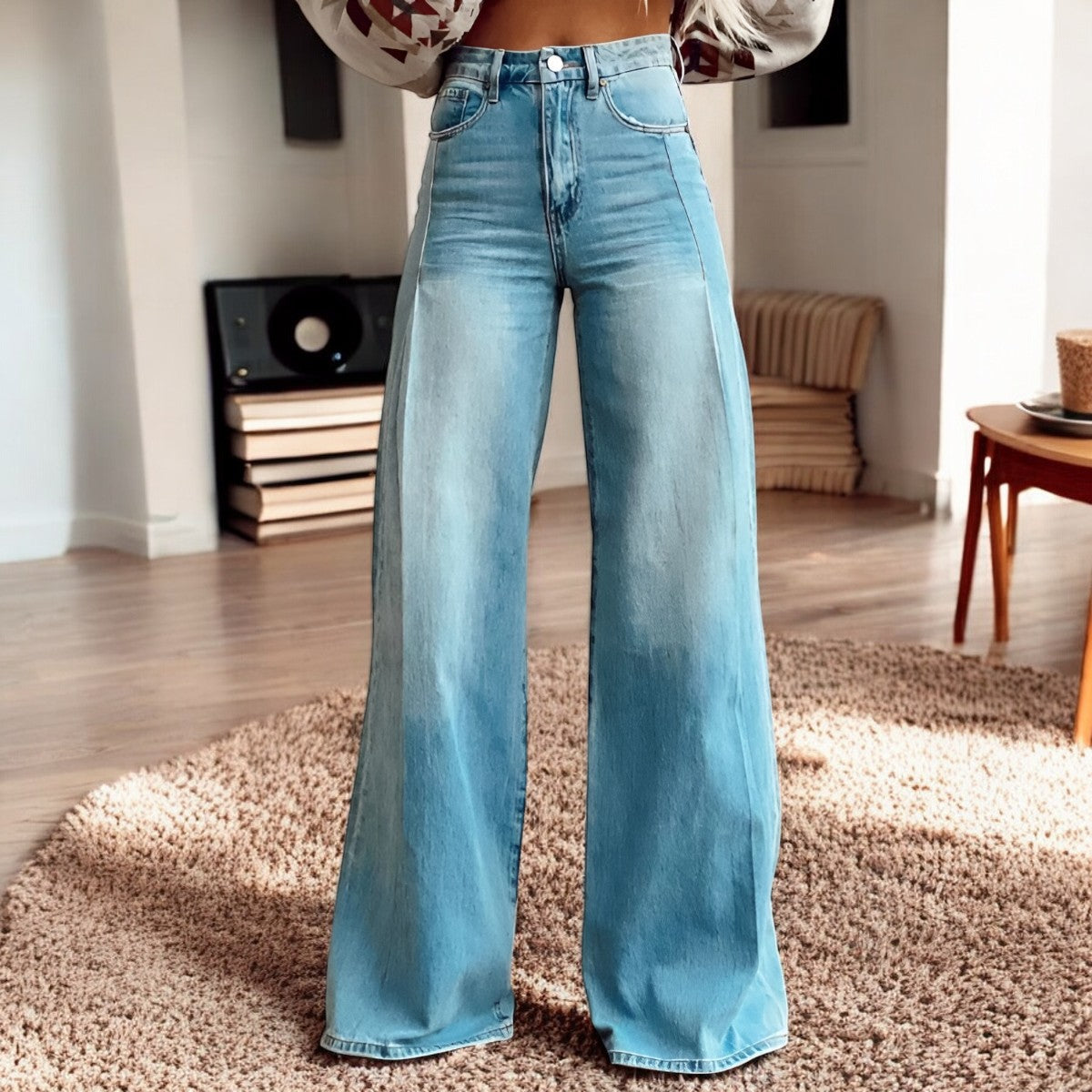 Luna | Pantalones anchos con estampado floral | Boho Chic | Tejido suave