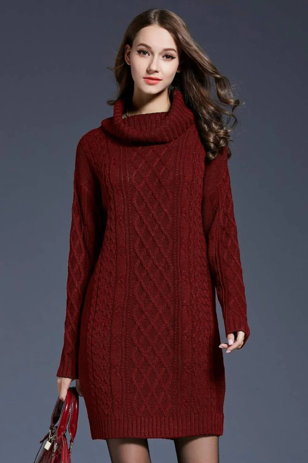Els - Vestido jersey de punto para otoño e invierno