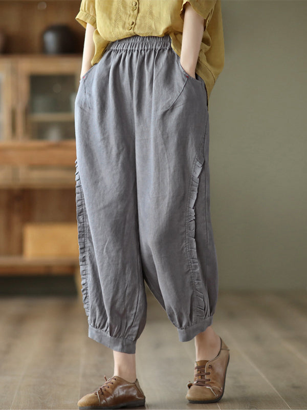 Chike - Pantalones de harén con volantes