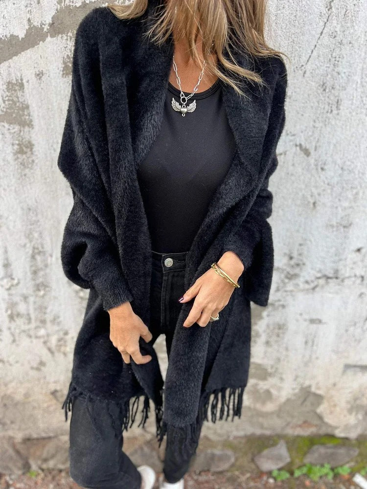 Desiree - Chaqueta larga acogedora para mujer
