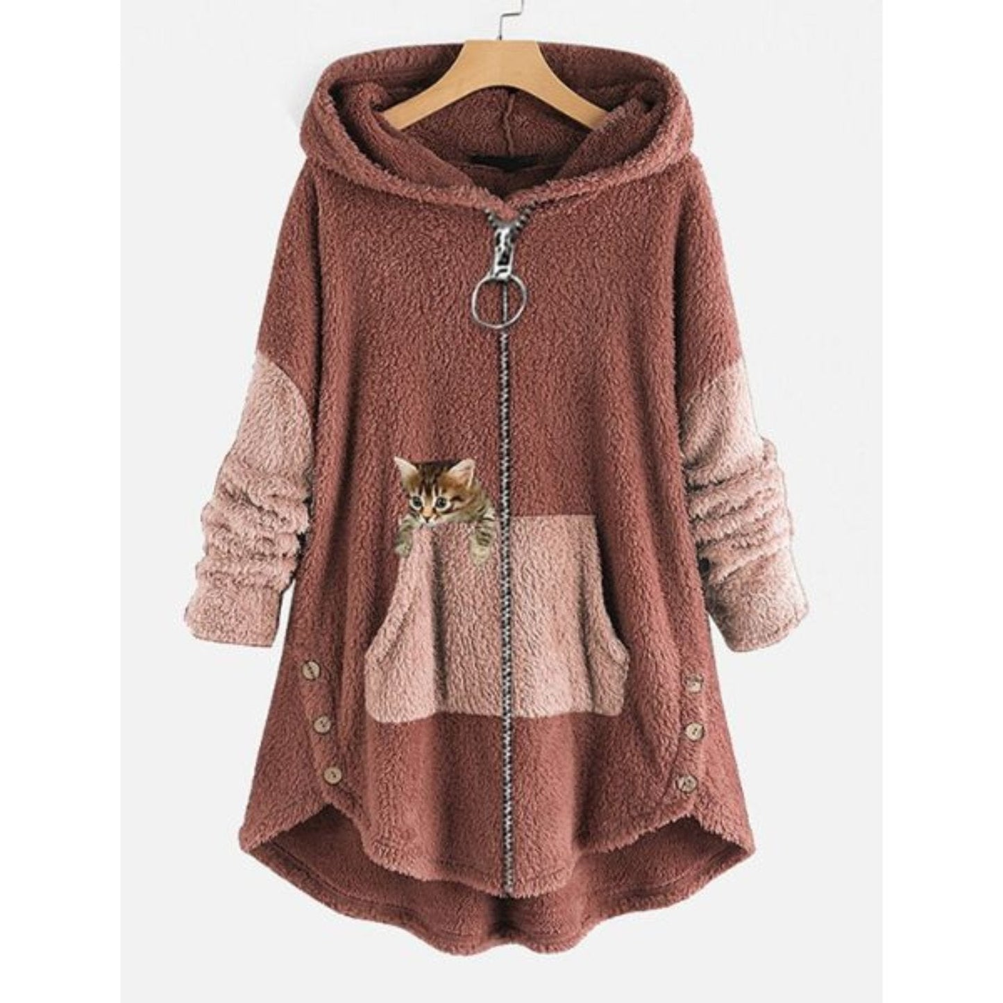 Chaqueta polar de gran tamaño | Perfecta para el día a día y las actividades al aire libre para mujer