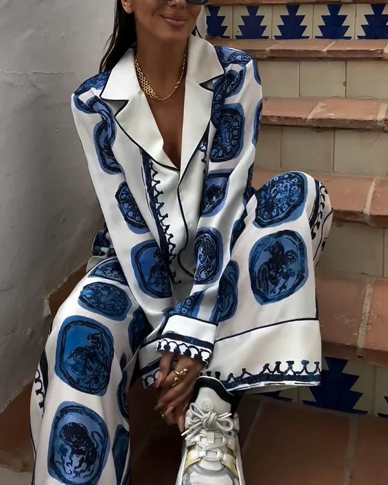 Cato - Abstract Azure Juego de dos piezas