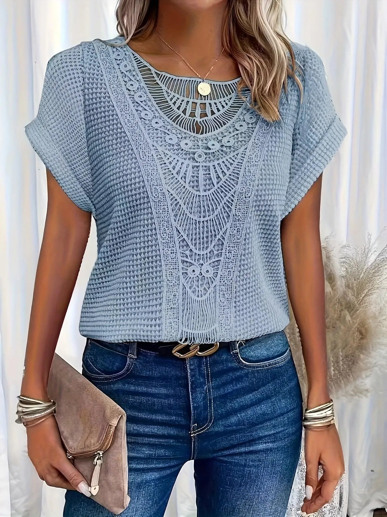 Top | Caitlyn™ | Acabado de encaje único, material transpirable | Perfecto para todas las estaciones.