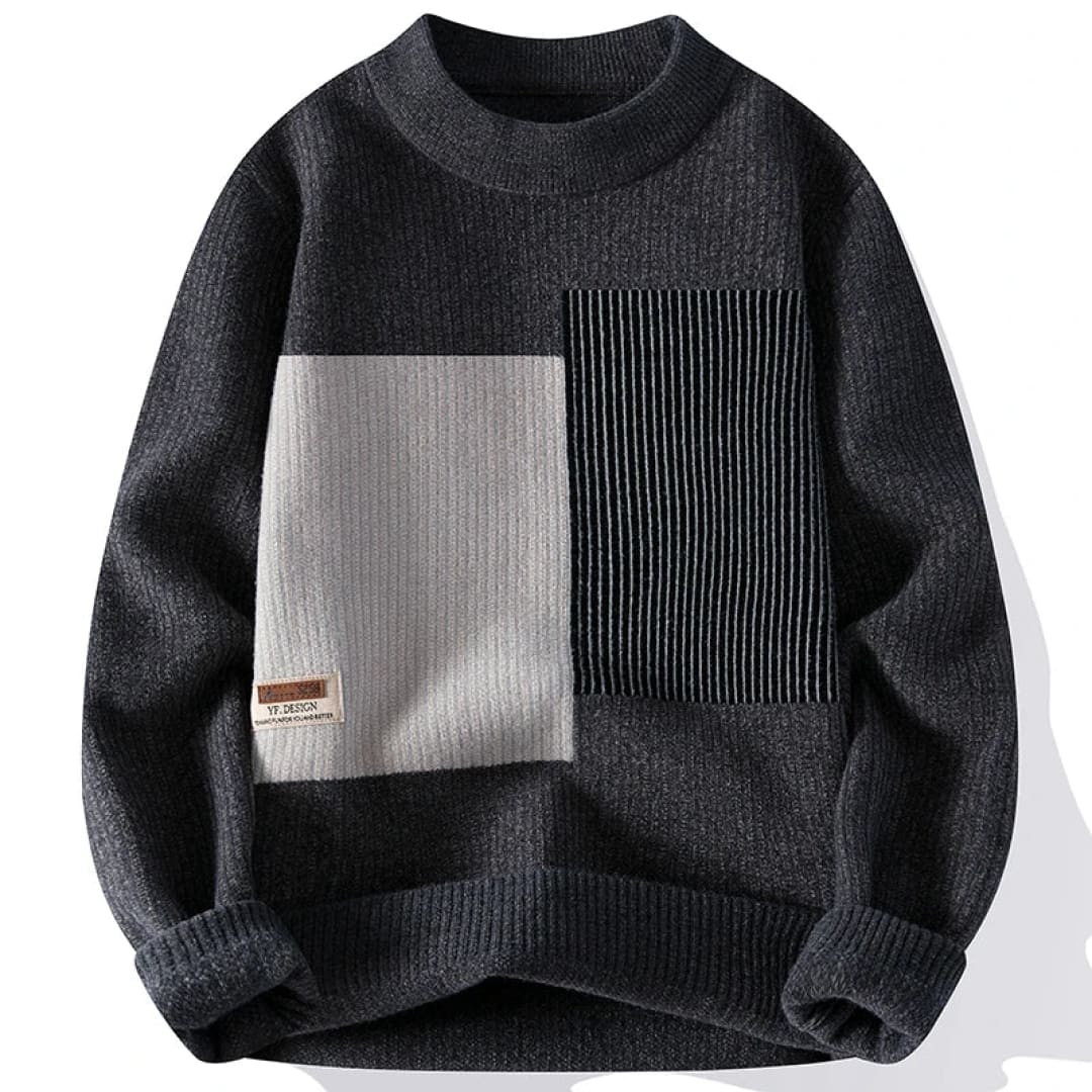 Moderno y elegante jersey de punto geométrico para hombre