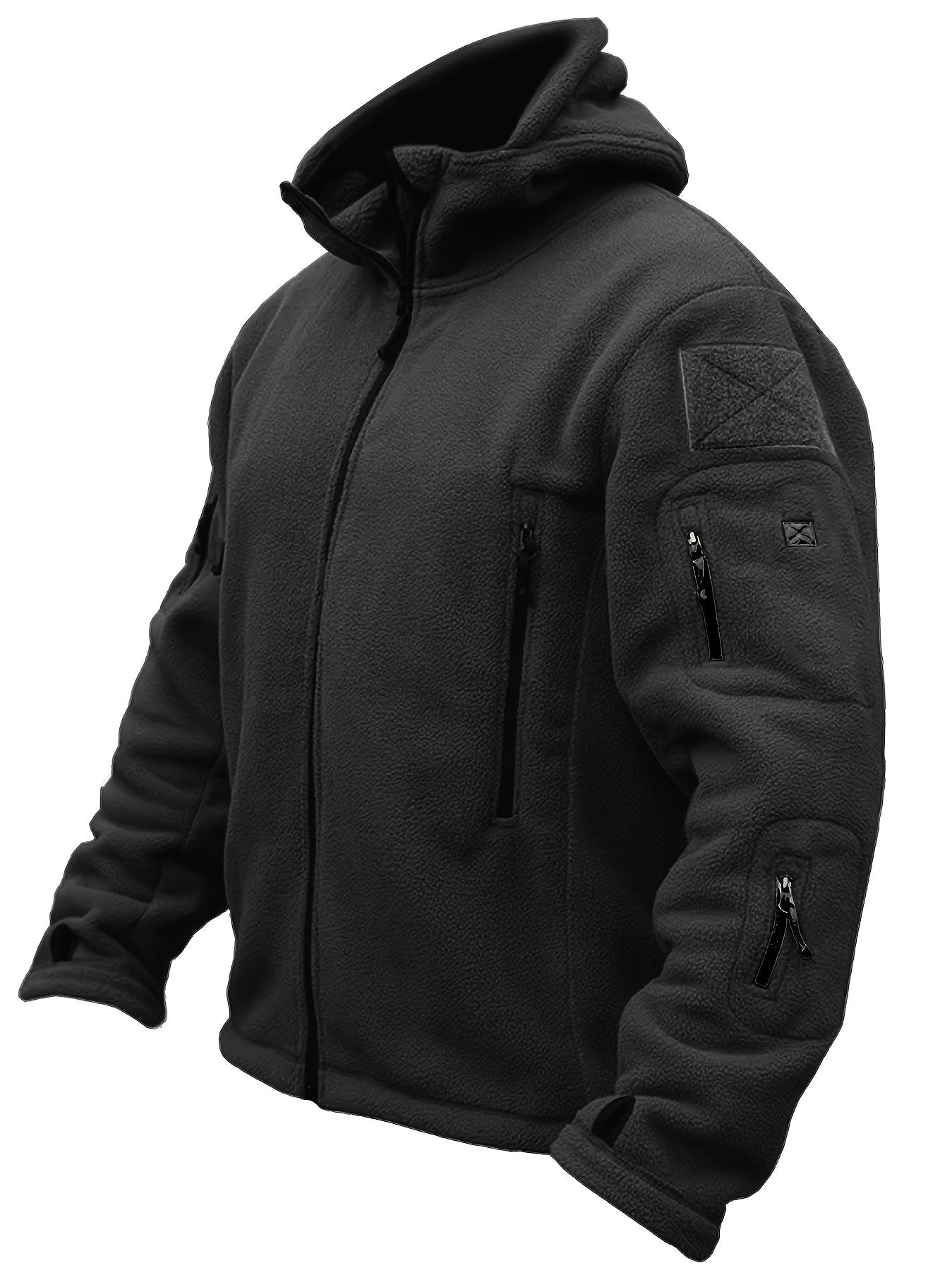 Cálida chaqueta polar cortaviento para hombre | Perfecta para actividades al aire libre