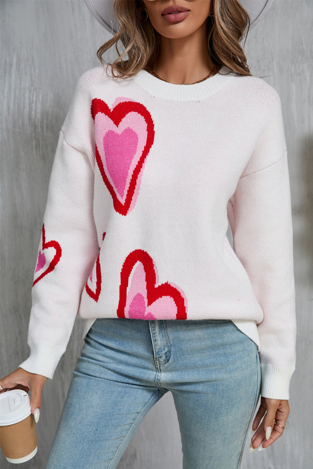 Jersey Zemira | Jersey casual estampado corazón