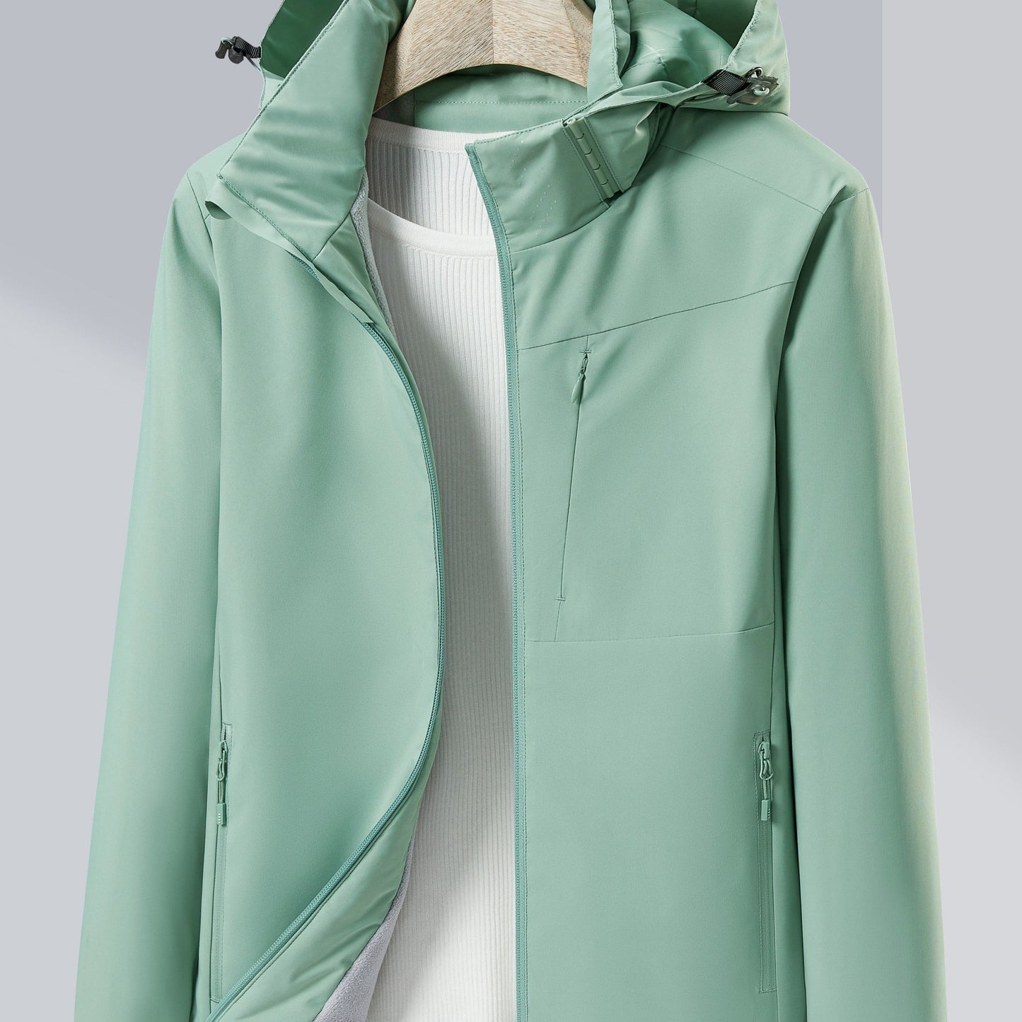 Evelien | Chaqueta outdoor cortaviento e impermeable con forro polar y capucha