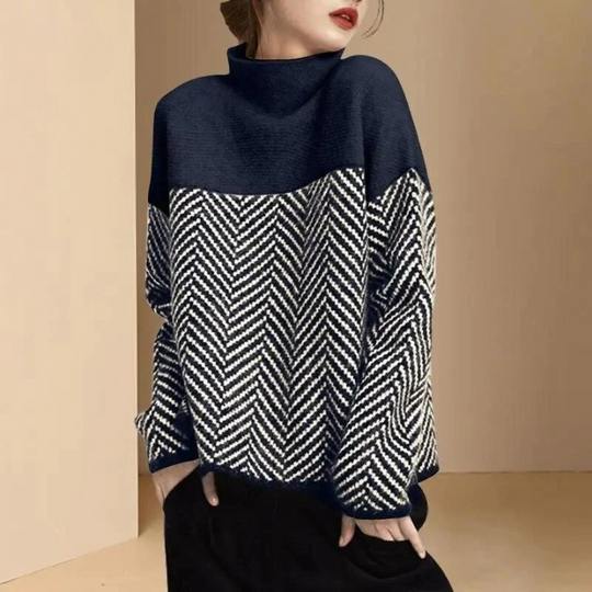 Daniela | jersey de algodón con cuello alto