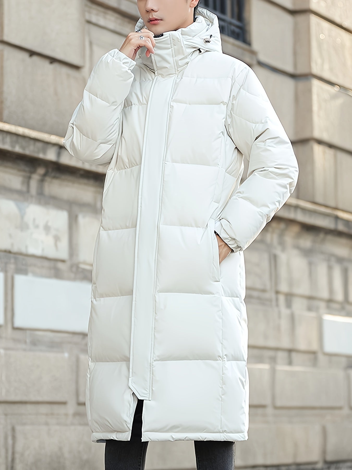 Chaqueta de invierno con capucha y cremallera para hombre | Perfecta para el invierno