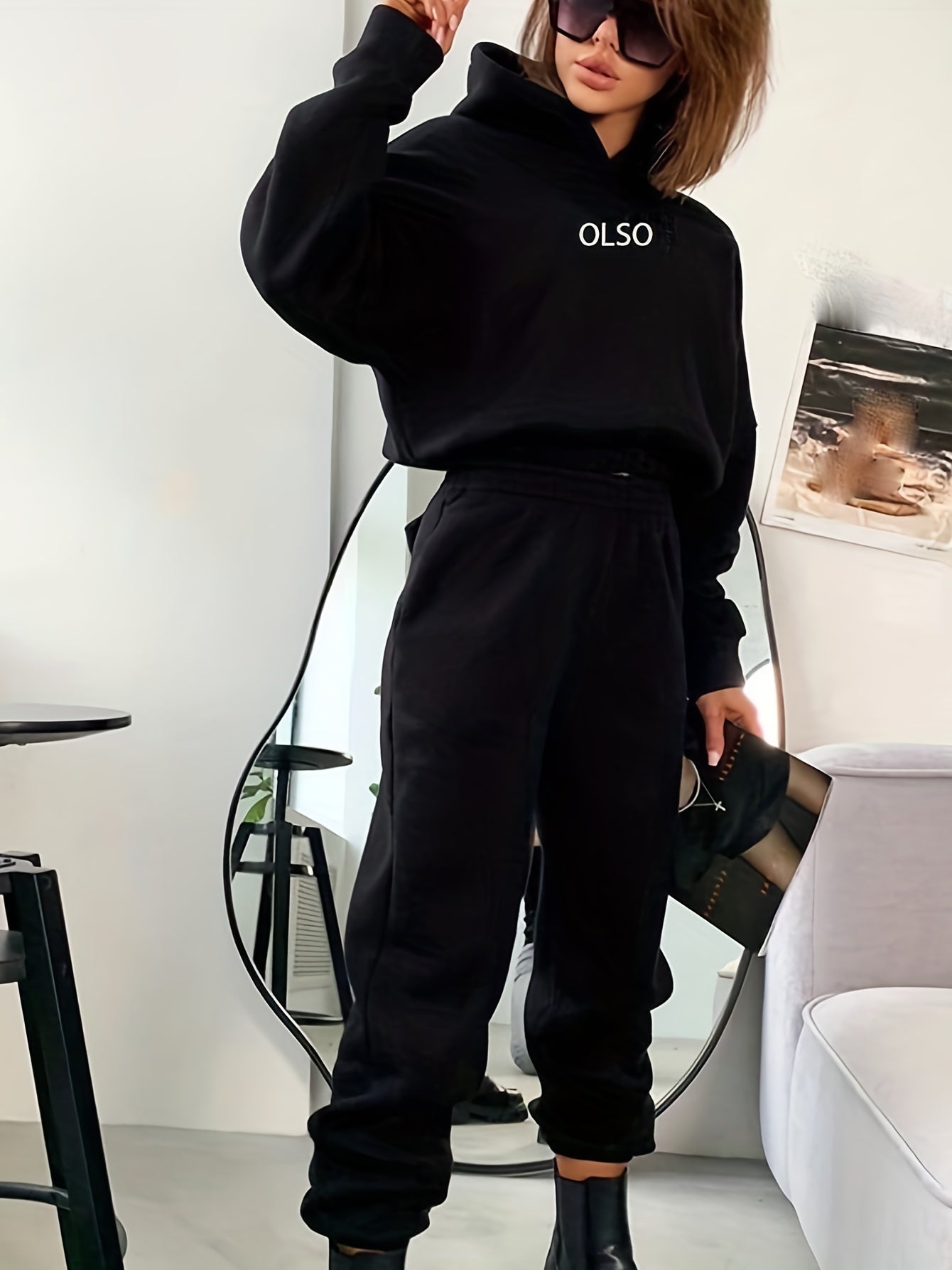 Elisa | Chaqueta con capucha casual y pantalón de chándal con cintura elástica Perfecto para todas las estaciones