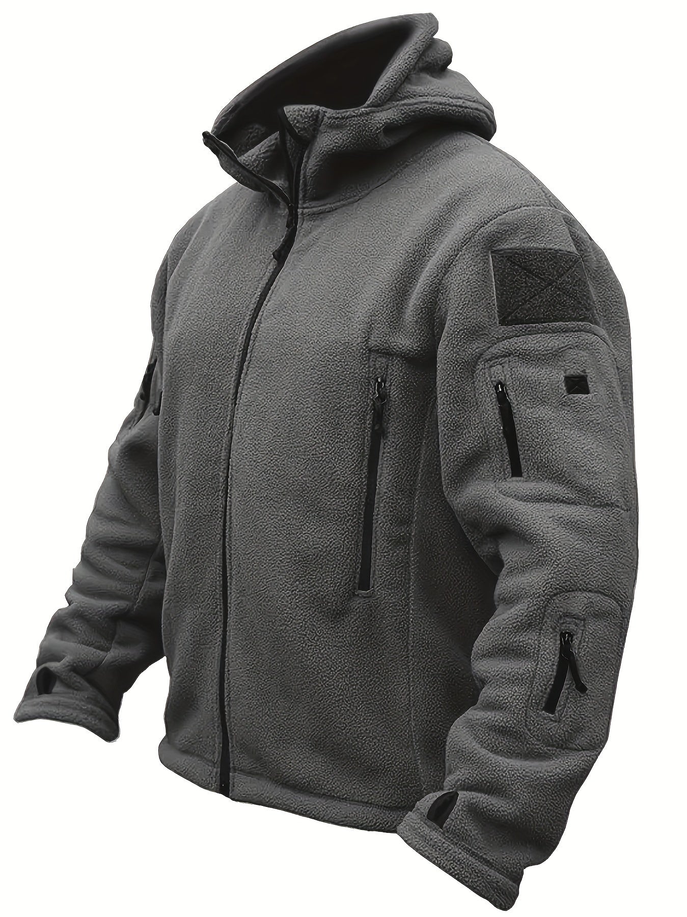 Cálida chaqueta polar cortaviento para hombre | Perfecta para actividades al aire libre