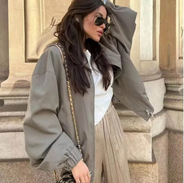 Chaqueta bomber oversize de mujer