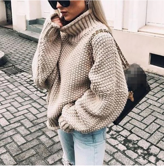 Lyla | Cómodo jersey oversize de cuello vuelto para mujer