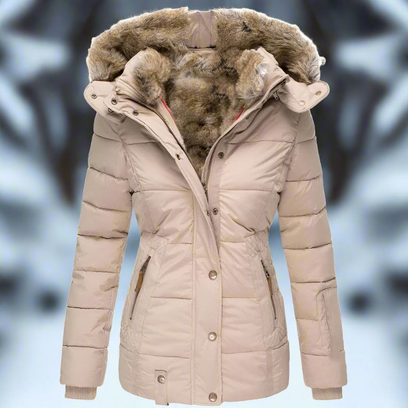 Eva - Chaqueta de invierno de alta calidad forrada de piel sintética para los días fríos