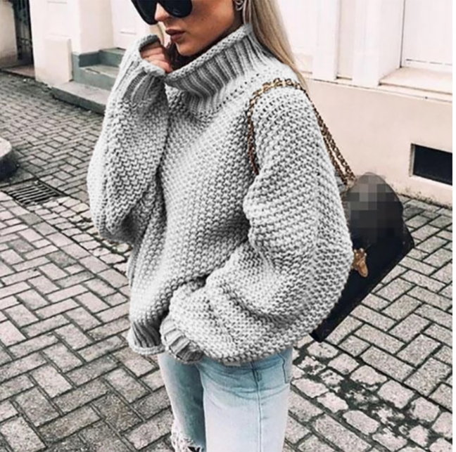Lyla | Cómodo jersey oversize de cuello vuelto para mujer