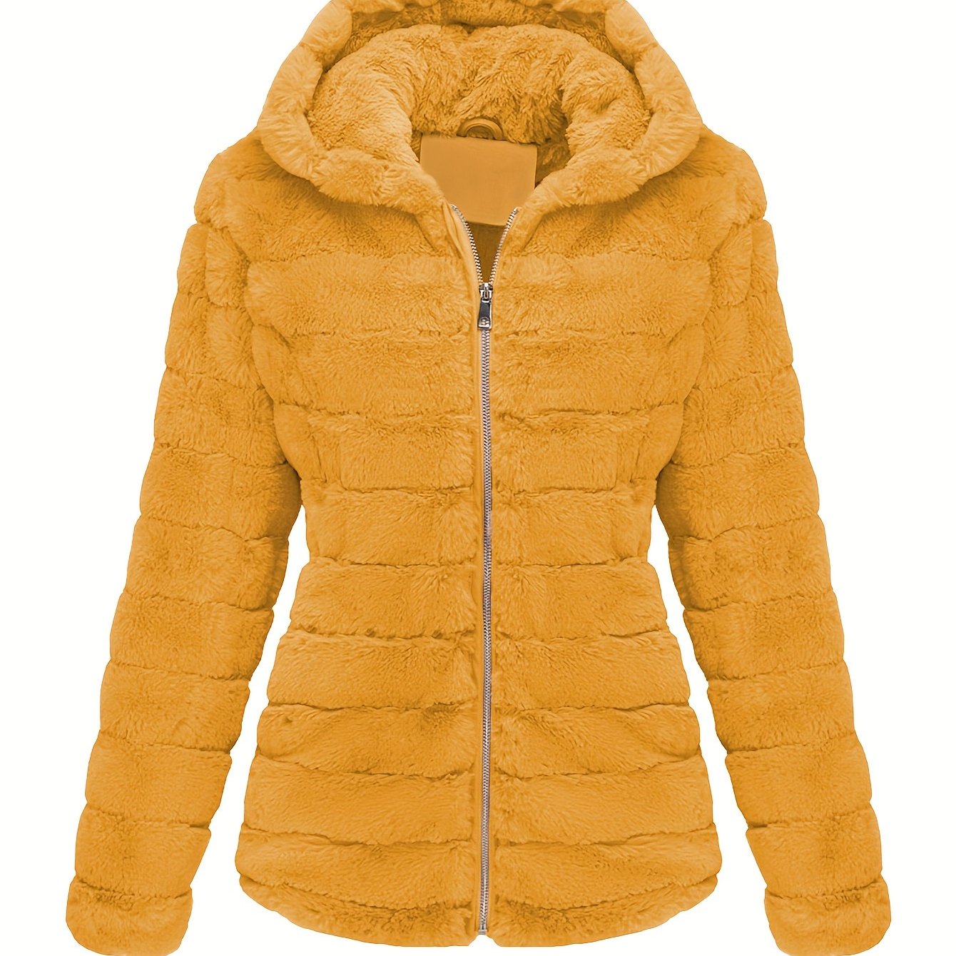 Elise | Elegante abrigo de peluche de color sólido
