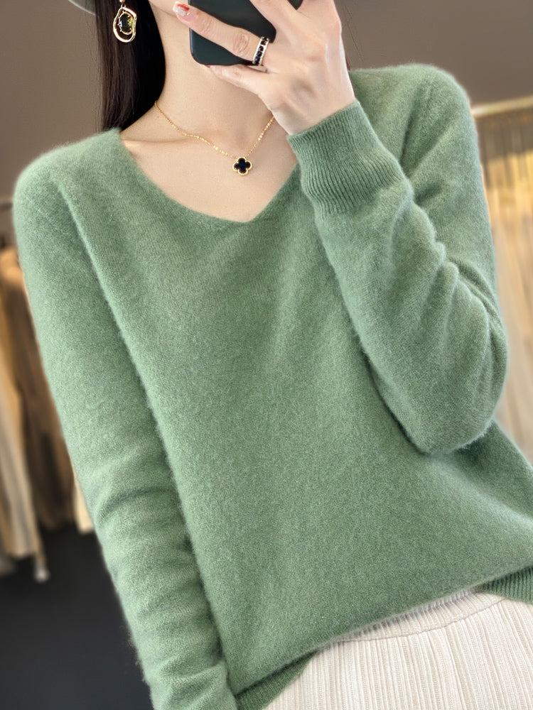 Umaya Sweater | Jersey cuello pico mujer