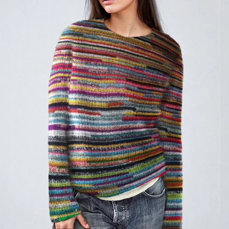 Patti | Jersey de punto a rayas de colores