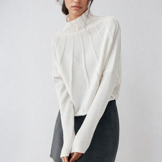 Jaeda - Elegante jersey de cuello alto de invierno para mujer