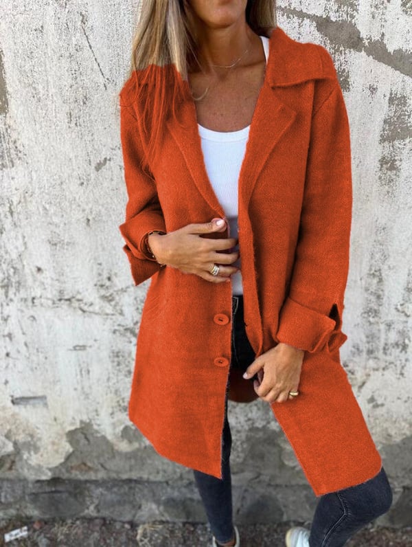 Teni™ | Abrigo largo casual elegante con prácticos bolsillos